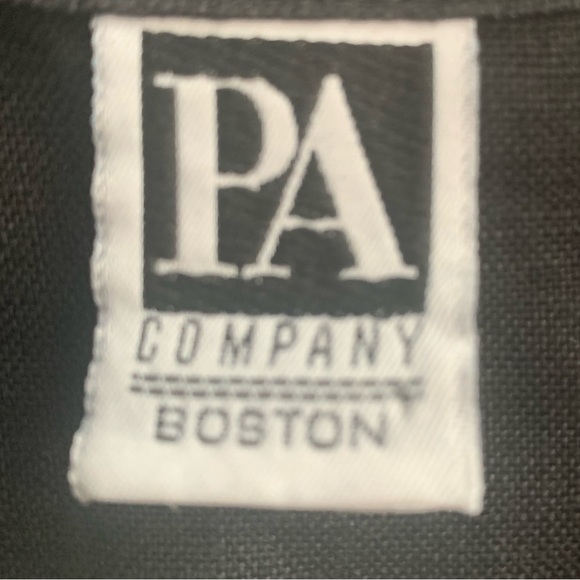 PA Company Boston 100% Linen Shacket Blouse Jacket Size L Black Like New Vintage - Picture 3 of 10